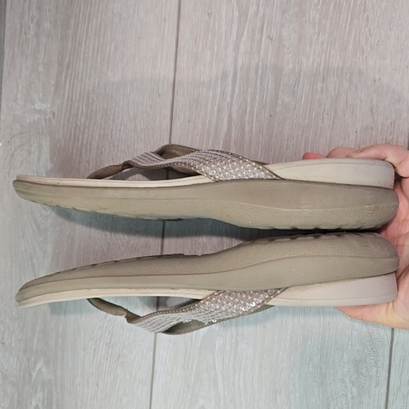 Crocs Women T strap Sequin Sandals Slide Flats shoes sz 10 - Picture 8 of 12